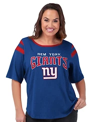 G-iii 4Her by Carl Banks Women's Royal New York Giants Plus Linebacker T-Shirt