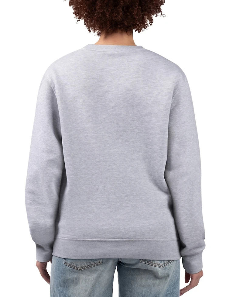 G-iii 4Her by Carl Banks Women's Heather Gray Cleveland Guardians Team Logo Fleece Pullover Sweatshirt