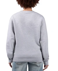 G-iii 4Her by Carl Banks Women's Heather Gray Cleveland Guardians Team Logo Fleece Pullover Sweatshirt
