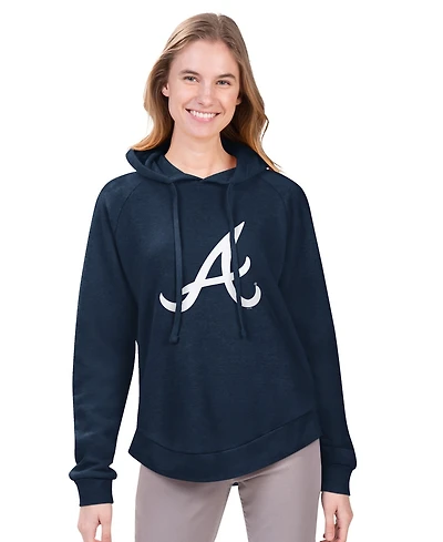 G-iii 4Her by Carl Banks Women's G-iii Navy Atlanta Braves Jordan Angel Raglan Fleece Pullover Hoodie