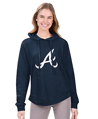 G-iii 4Her by Carl Banks Women's G-iii Navy Atlanta Braves Jordan Angel Raglan Fleece Pullover Hoodie