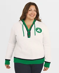 Wear by Erin Andrews Women's Cream Boston Celtics Plus Hoodie