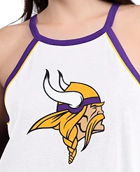 G-iii 4Her by Carl Banks Women's White Minnesota Vikings Redemption Win Slub Tank Top