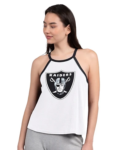 G-iii 4Her by Carl Banks Women's White Las Vegas Raiders Redemption Win Slub Tank Top