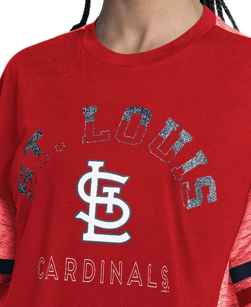 G-iii 4Her by Carl Banks Women's Red St. Louis Cardinals Off-Season Oversized Top
