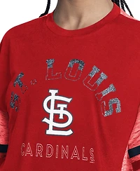 G-iii 4Her by Carl Banks Women's Red St. Louis Cardinals Off-Season Oversized Top