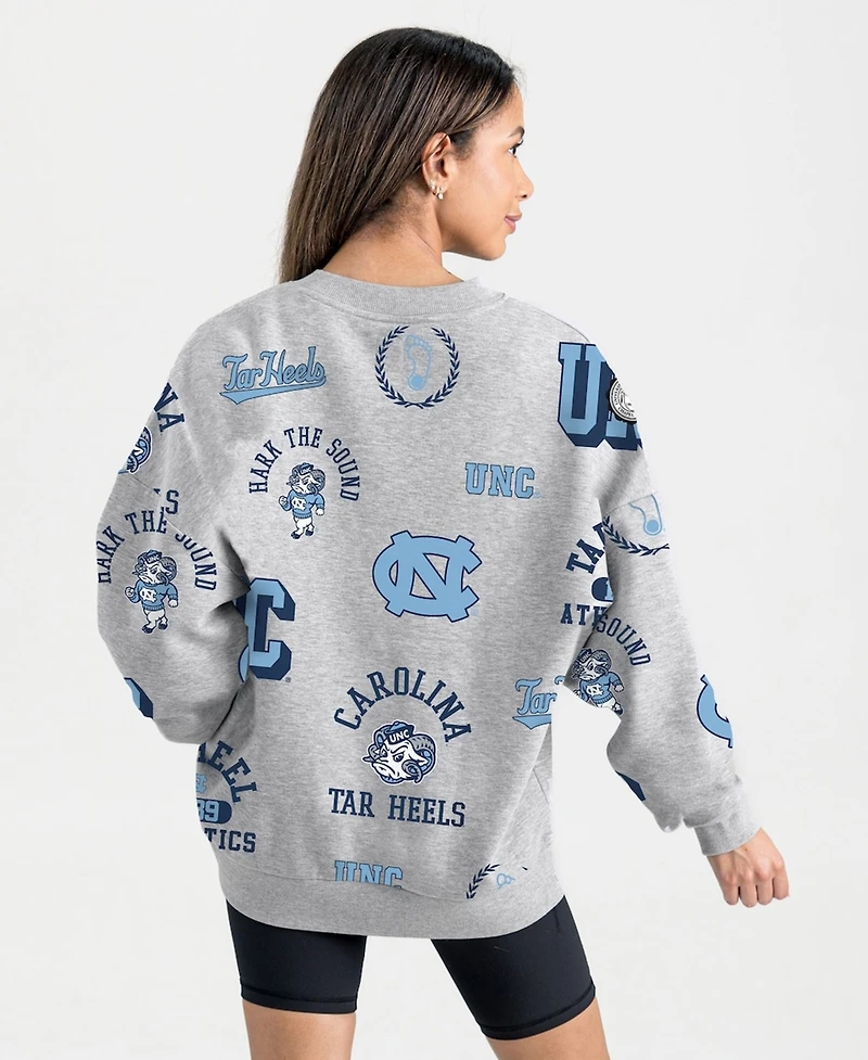 Gameday Couture Women's Gray North Carolina Tar Heels Always on Repeat Fleece Sweatshirt