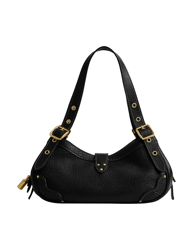Coach Textured Pebble Leather Medium Drifter Shoulder Handbag