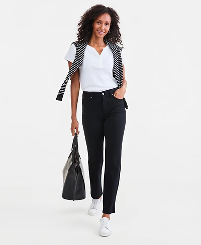 Style & Co Women's High-Rise Straight-Leg Ponte Pants, Macy's Exclusive