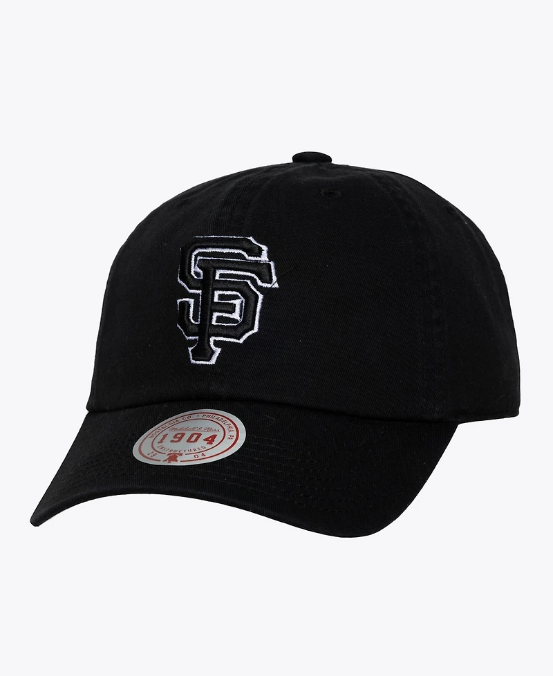 Mitchell & Ness Men's and Women's Black White San Francisco Giants 1904 Strapback Adjustable Hat
