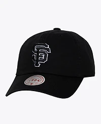 Mitchell & Ness Men's and Women's Black White San Francisco Giants 1904 Strapback Adjustable Hat