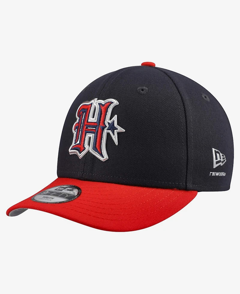 New Era Big Boys and Girls Navy/Red Houston Texans 2026 Nfl Draft Pre-Curved 9FIFTY Snapback Hat