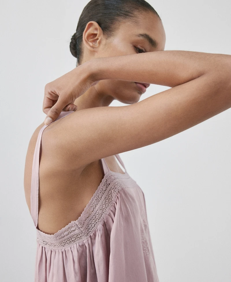Mango Women's Openwork Details Nightgown