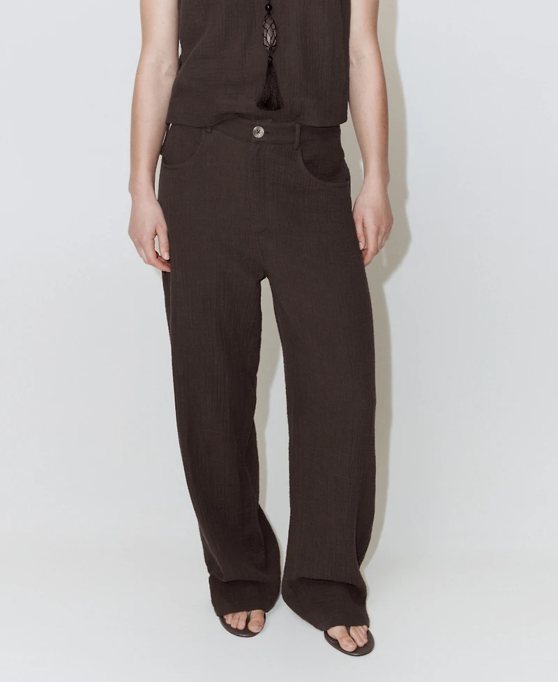 Mango Women's Balloon Cotton Pants