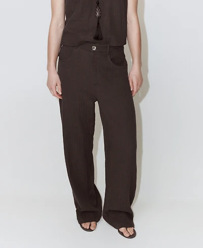 Mango Women's Balloon Cotton Pants