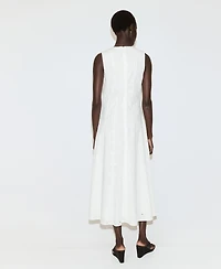 Mango Women's Cutwork Embroidery A-Line Dress
