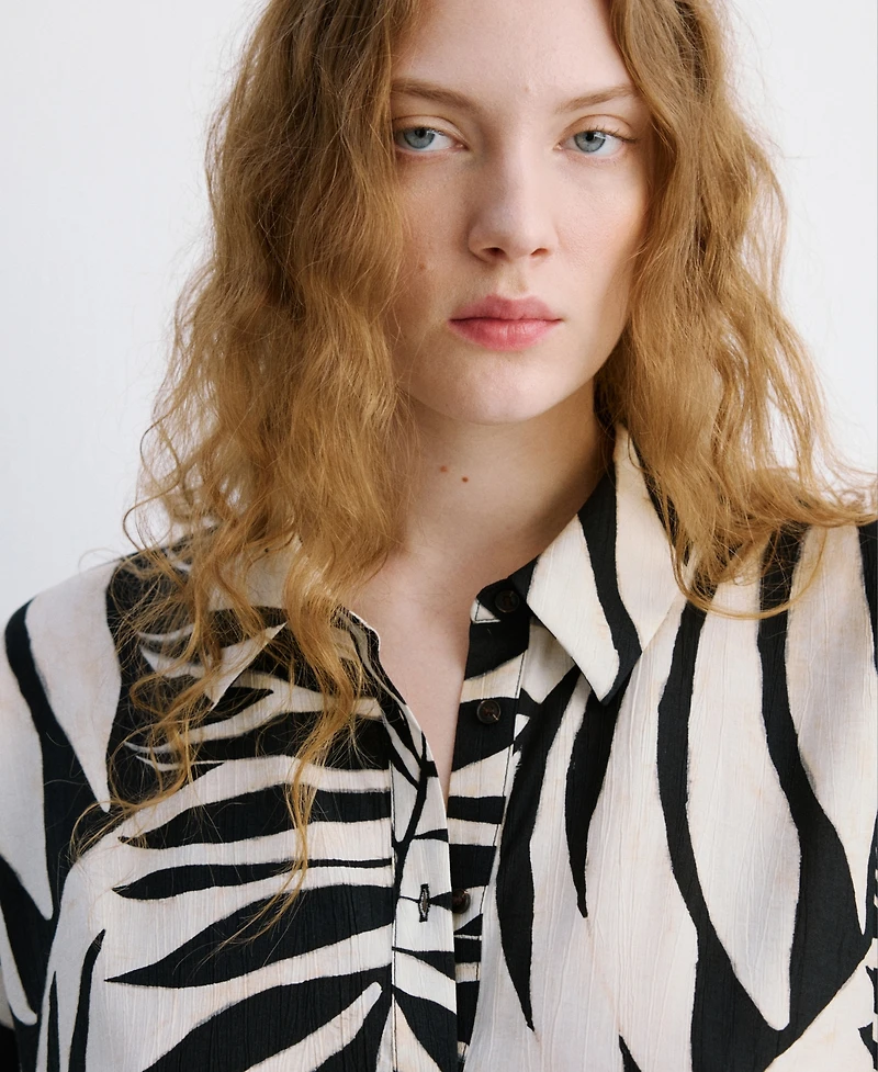 Mango Women's Flowy Printed Shirt