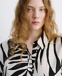 Mango Women's Flowy Printed Shirt