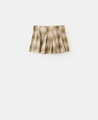 Mango Women's Pleated Check Skirt