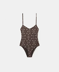 Mango Women's Paisley Open-Back Swimsuit