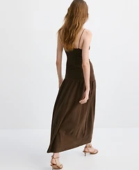 Mango Women's Gathered Detail Knitted Dress