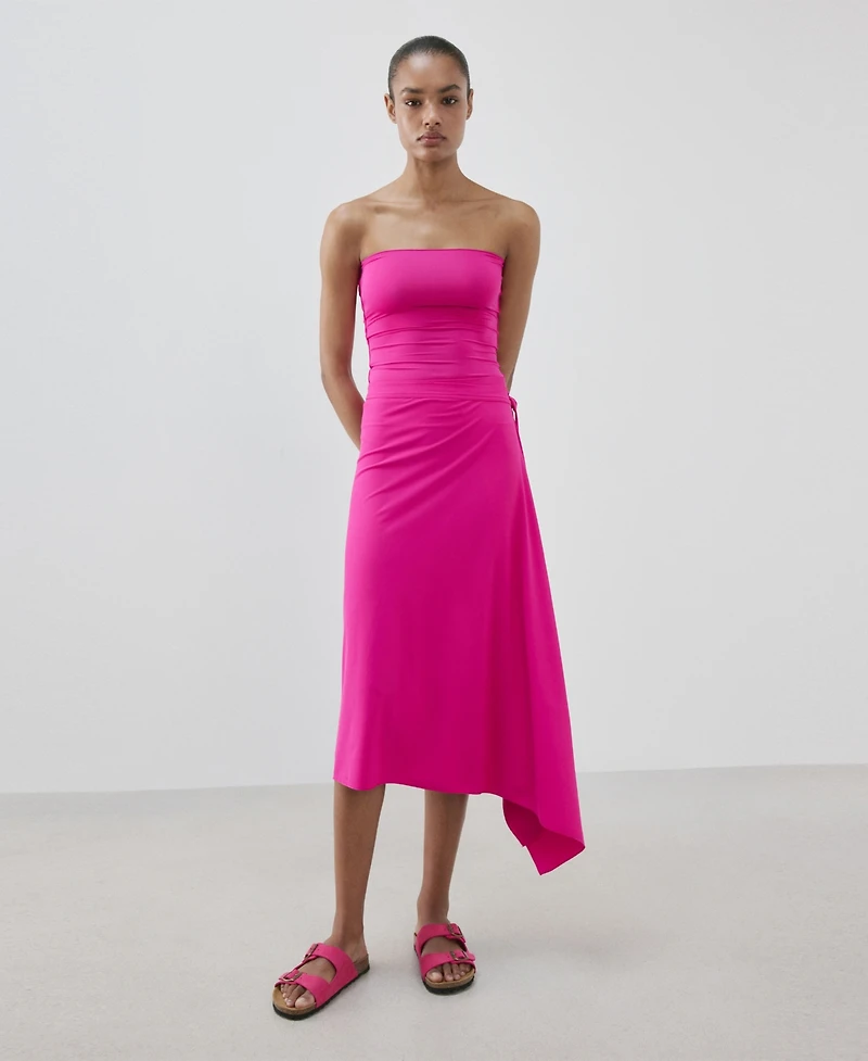Mango Women's Asymmetric Midi Skirt