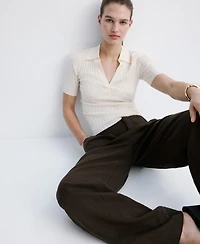 Mango Women's Mid-Rise Lyocell Pants