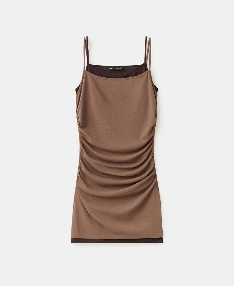 Mango Women's Double-Layer Short Dress