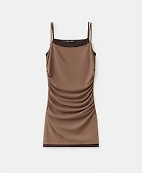 Mango Women's Double-Layer Short Dress