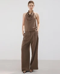 Mango Women's Straight Lyocell Pants