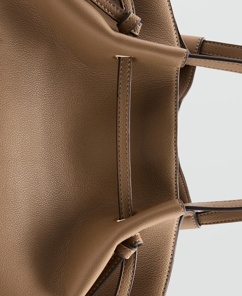 Mango Women's Large Faux-Leather Shoulder Bag