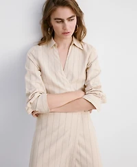 Mango Women's Striped Shirt Dress