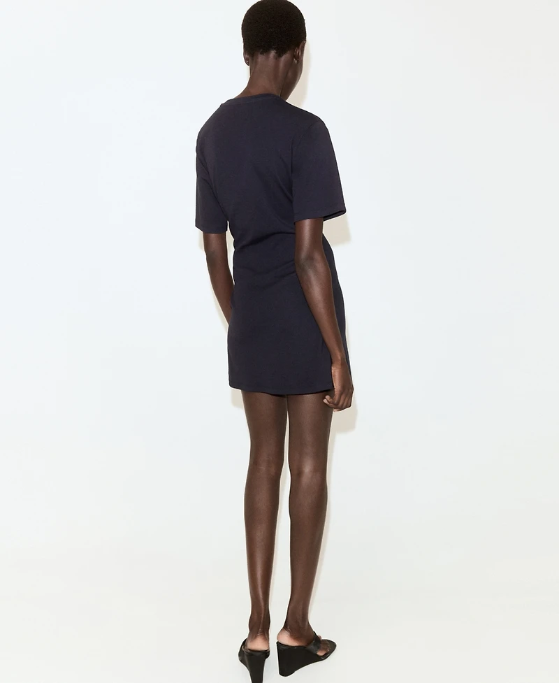 Mango Women's Side Tie Cotton Dress