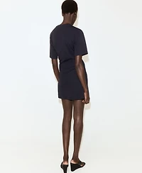 Mango Women's Side Tie Cotton Dress