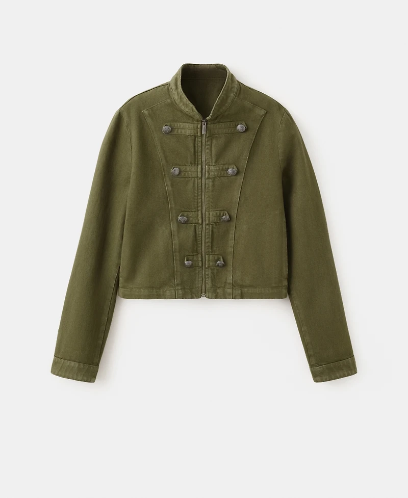 Mango Women's Band Collar Fitted Jacket
