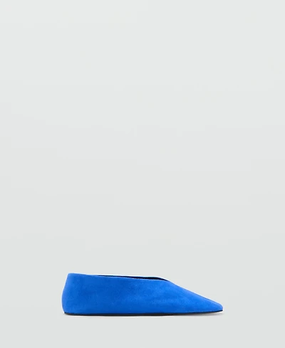 Mango Women's Suede Leather Ballet Flats