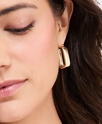 On 34th Geometric Oval Hoop Earrings, Macy's Exclusive