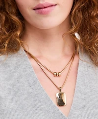 On 34th Gold-Tone Pendant Two-Row Necklace, Macy's Exclusive