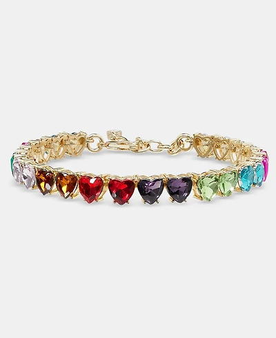 On 34th Crystal Heart Flex Bracelet, Macy's Exclusive