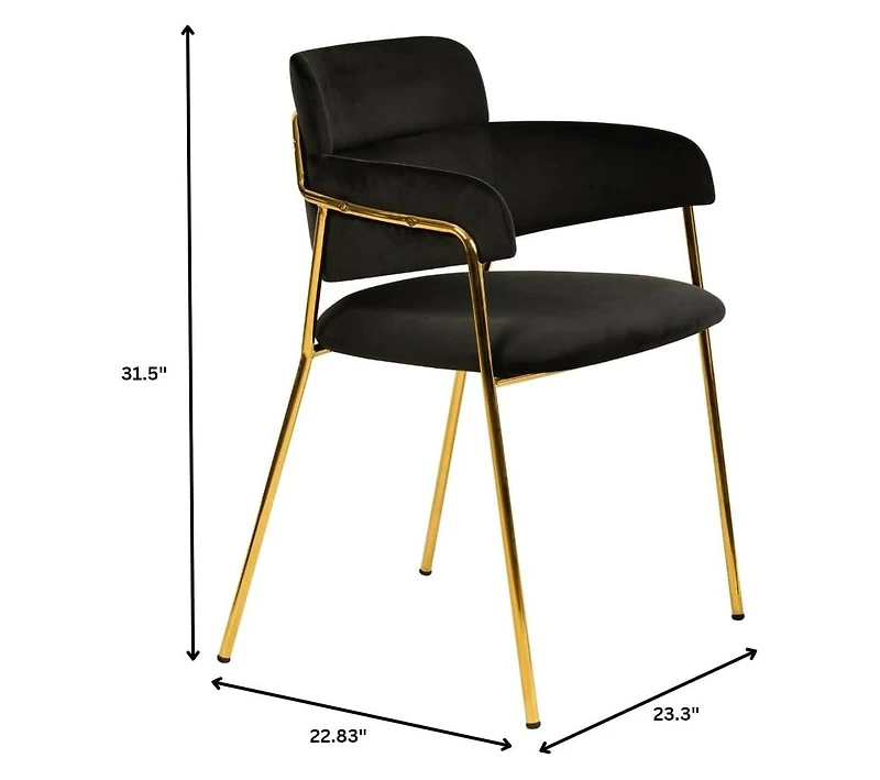 LeisureMod Axis Dining Chair, Velvet Upholstery with Stainless Steel Legs, Accent Side Chair for Modern Home, Kitchen and