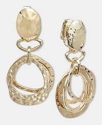 Style & Co Multi-Ring Clip-On Double Drop Earrings, Macy's Exclusive