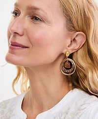 Style & Co Stone and Disc Drop Earrings, Macy's Exclusive