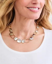 Style & Co Sculptural Disc All-Around Statement Necklace, 16" + 3" extender, Macy's Exclusive