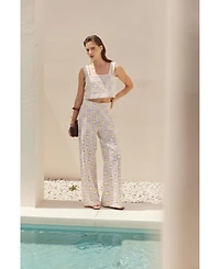 English Factory Women's Crochet Long Pants