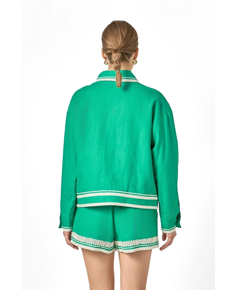 English Factory Women's Embroidered Jacket