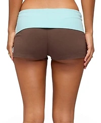Edikted Women's Emmey Contrast Foldover Shorts
