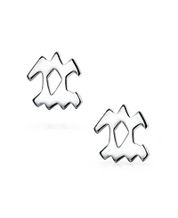 Bling Jewelry Tiny Simple Aquarius Astrology Horoscope Zodiac Stud Earrings .925 Sterling Silver