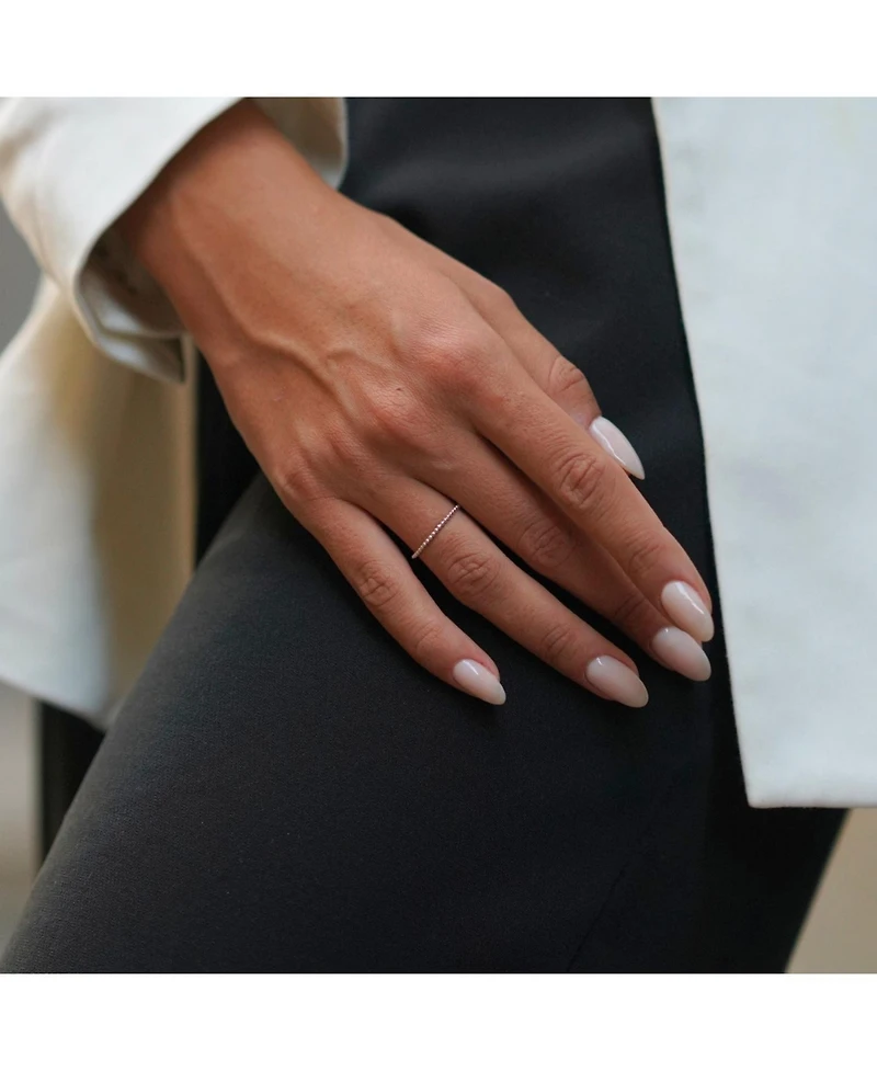 Spero London Women's Skinny Layering Adjustable Ring Set