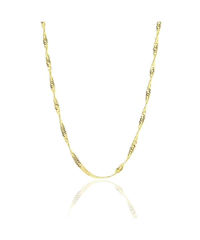 Spero London Twisted Curb Singapore Sterling Silver Chain Adjustable