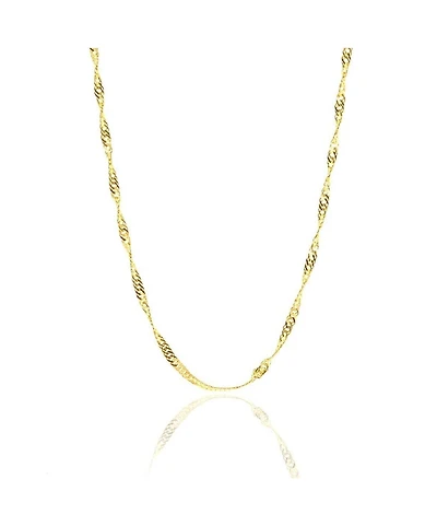 Spero London Twisted Curb Singapore Sterling Silver Chain Adjustable